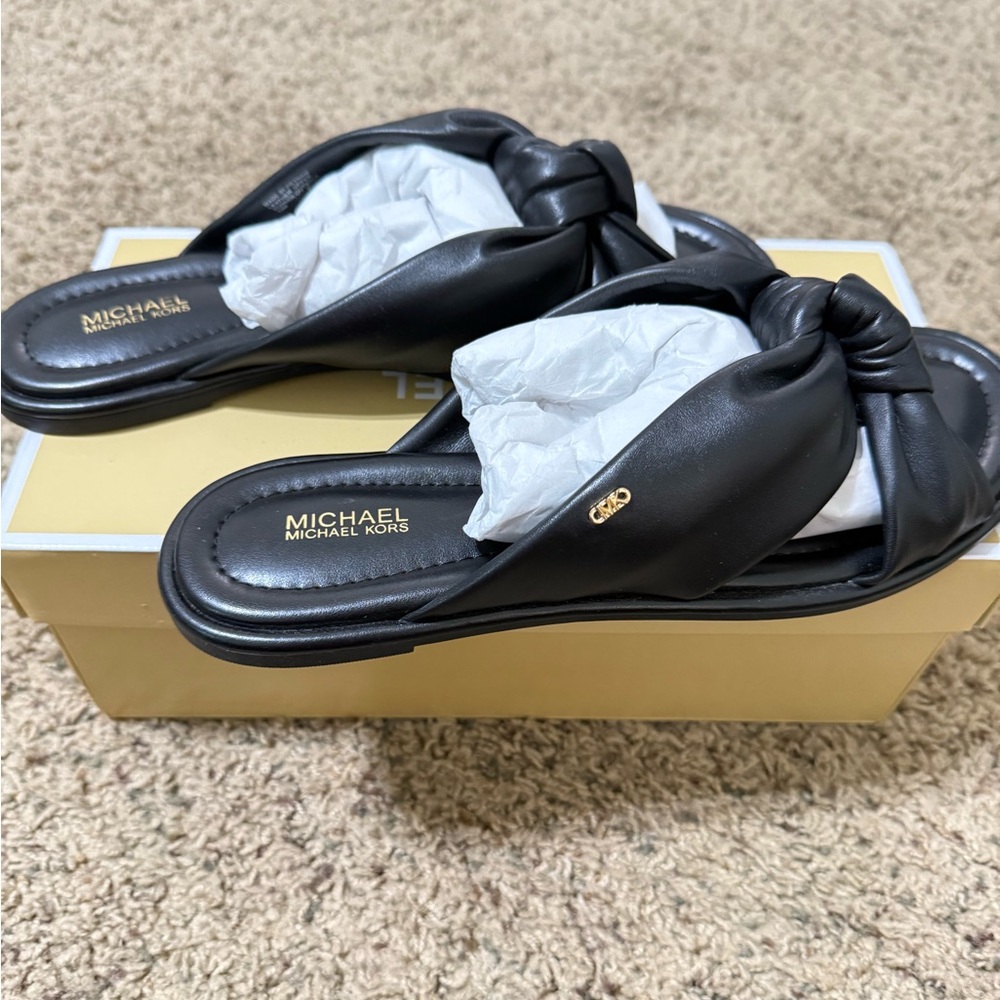 Michael Kors Black Knotted Sandals